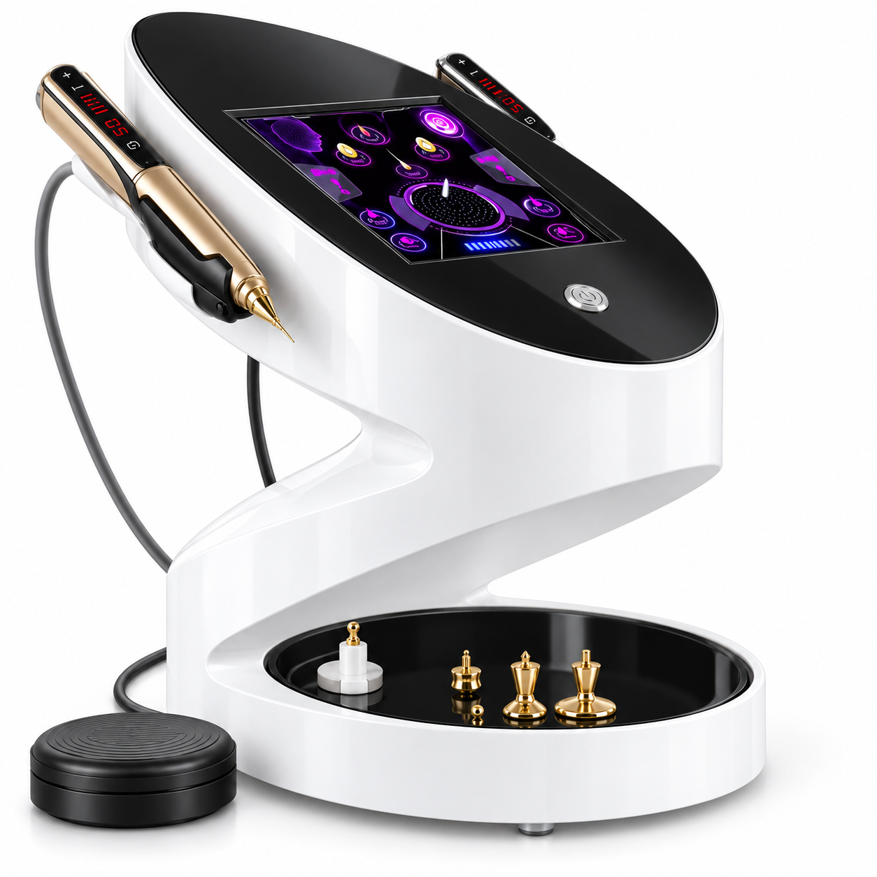 2-in-1 Ozone & Gold Plasma Facial Machine with Touchscreen and Dual Treatment Pens