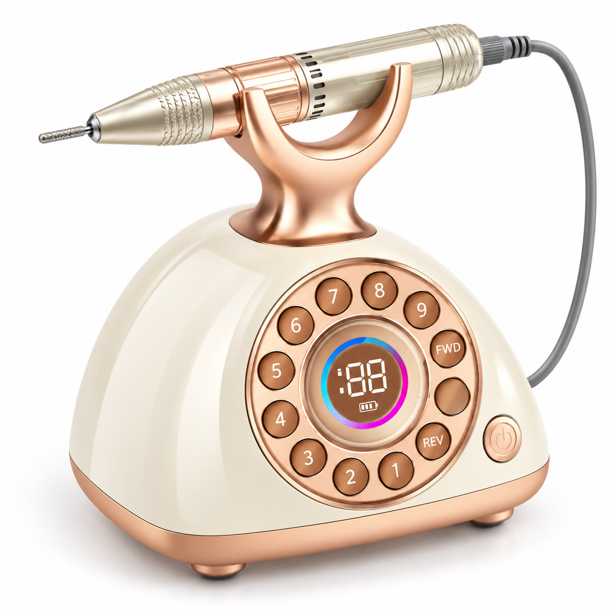 Elegant Nail Drill 35000 RPM Remember Speed Electric File High Powerful Manicure Machine for Nail Art Salon Professional Drill