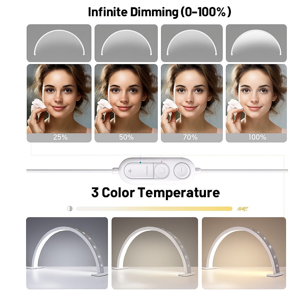 Theia Premium Beauty Salon Nail LED Desk Lamp