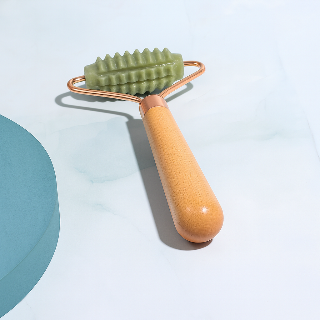 Wooden Handle Face Massager – Natural Rejuvenation Tool for Radiant Skin