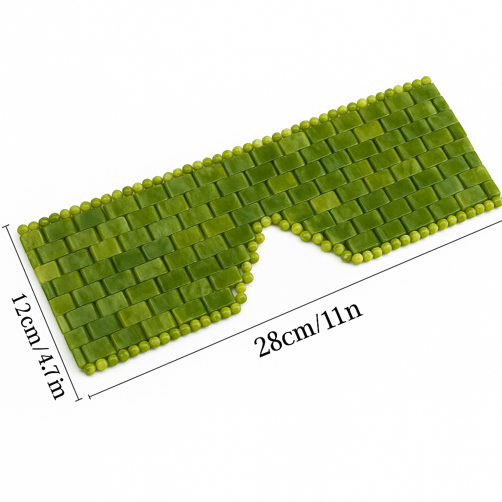 Theia Premium Natural Jade Beauty Set – Eye Mask, Face Roller & Gua Sha Scraper