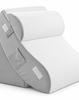 Adjustable Bed Wedge Pillow Set with Neck Bolster & Leg Support – 4-Piece Memory Foam System