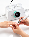 Professional 45,000 RPM Brushless Electric Nail Drill Machine with Digital Display and Foot Pedal