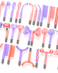 Professional High Frequency Glass Electrode Set – 30-Piece Facial & Scalp Care Attachments