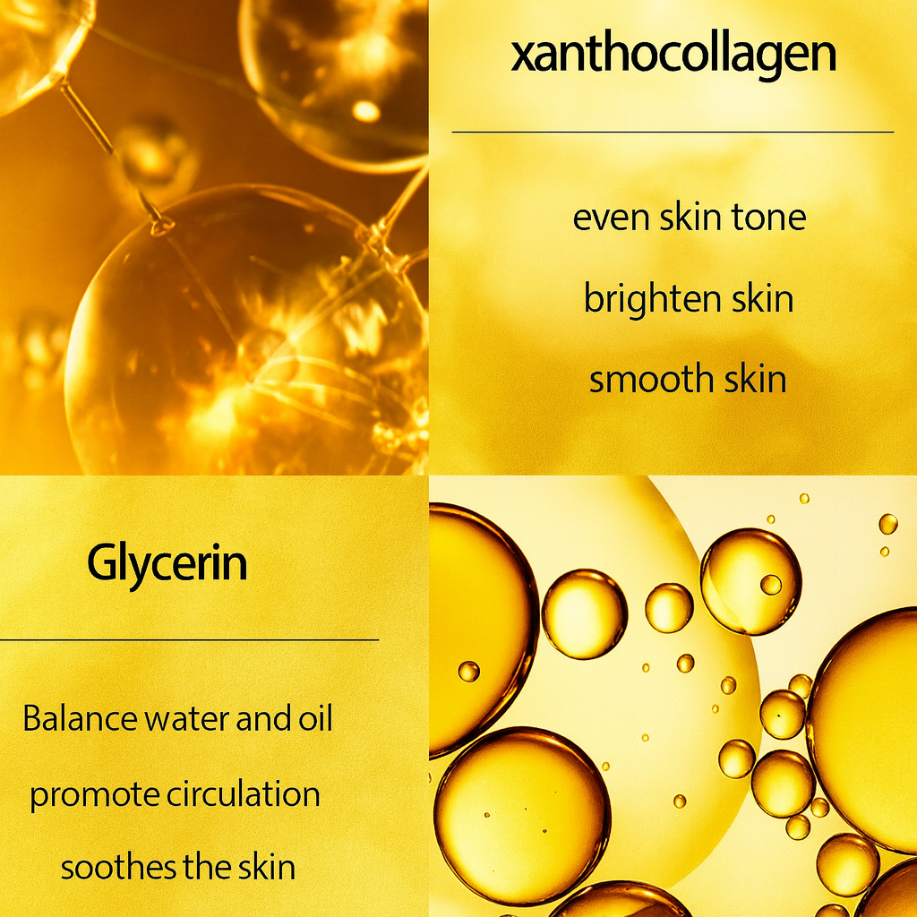 24K Gold Niacinamide Skincare Set – Anti-Aging Serum, Collagen Eye Cream & Dark Circle Remover