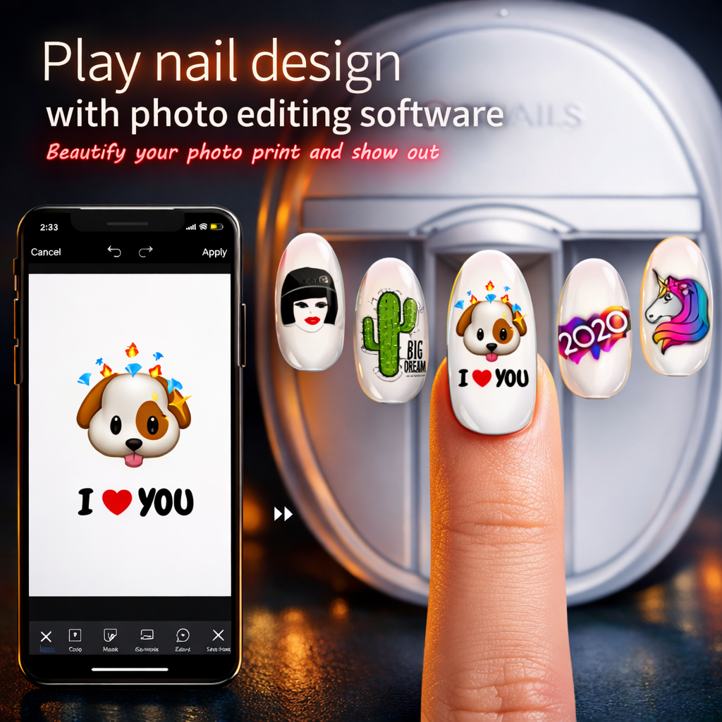 Nails Nail Printer M1 Mini Professional 3D Nail Printer – Digital Nail Art for Home or Nail Salon