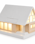 Wooden House Bedside Touch Lamp with 15W Wireless Charging, White Noise & 3-Level Dimming