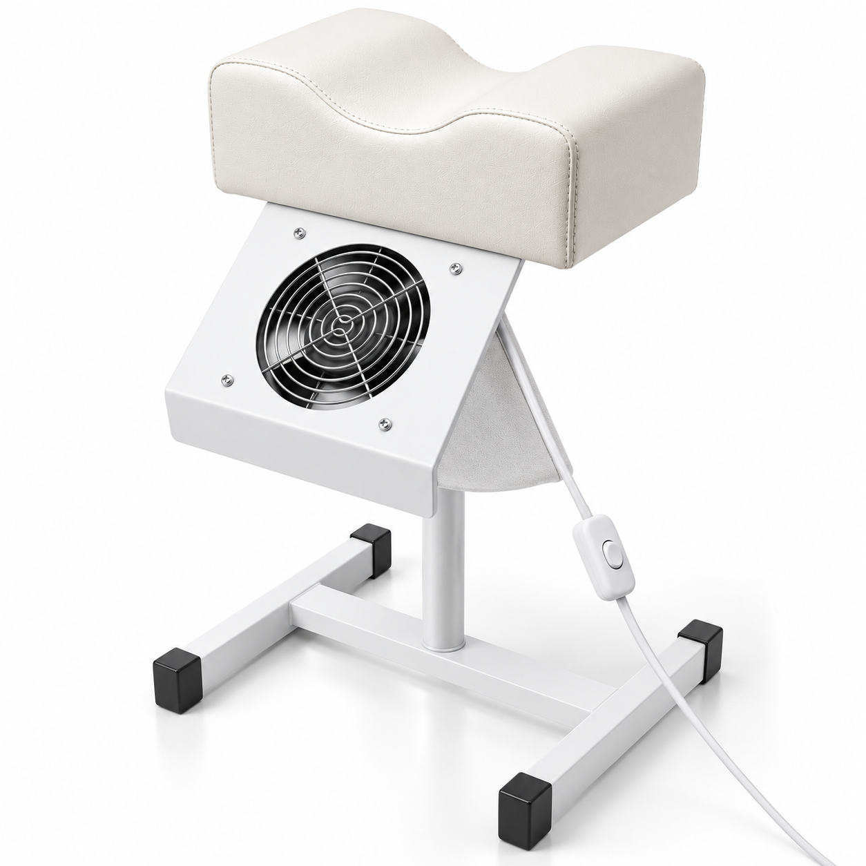 Pedicure Footrest with Dust Collector Fan – Adjustable Professional Nail Salon Leg Rest
