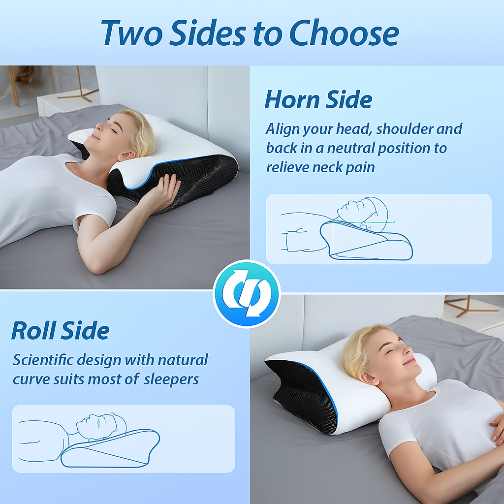 THEIA Ultimate Sleep Pro – Ergonomic Memory Foam Pillow for Neck & Spine Alignment