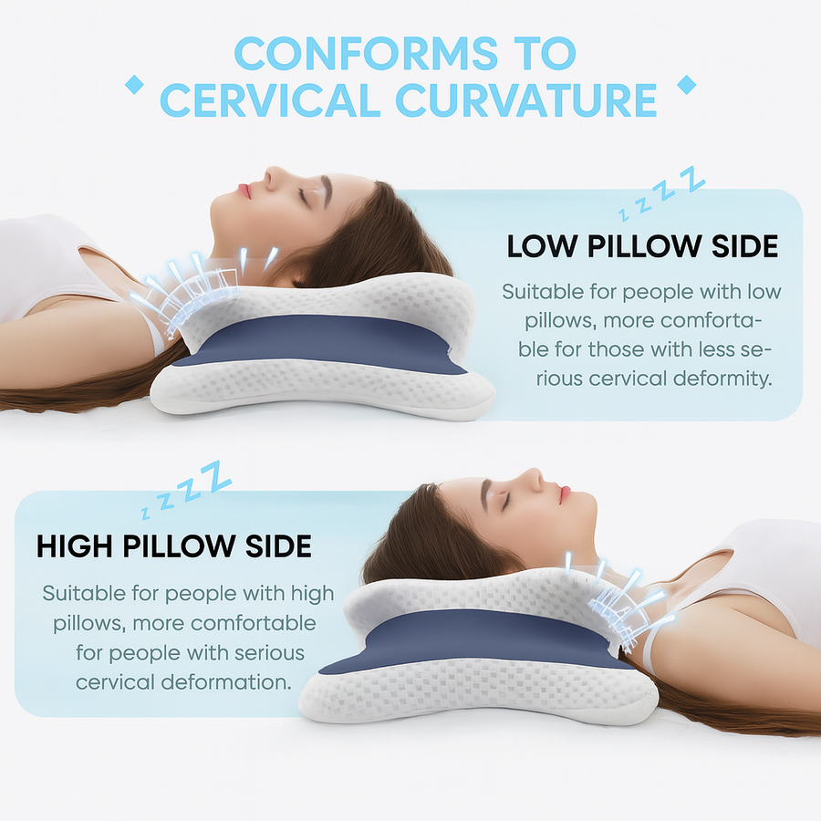 Memory Foam Cervical Pillow – Ergonomic Neck Pain Relief & Orthopedic Support