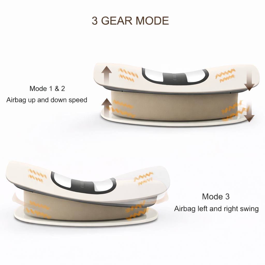 4-in-1 Lumbar Traction Device with Dynamic Airbag – Adjustable Back Stretcher & Waist Massager for Relaxation