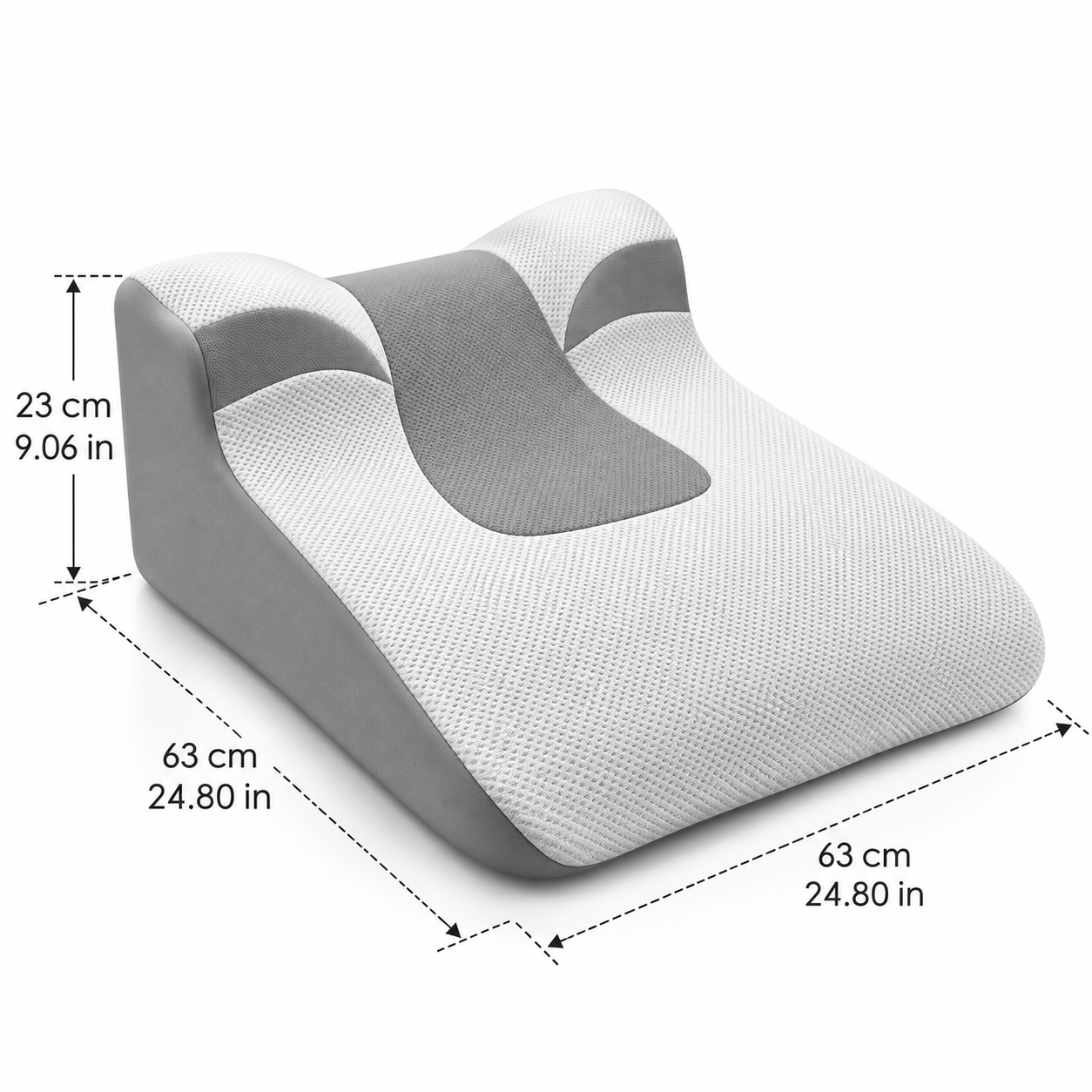 Ergonomic Bed Wedge Pillow – Memory Foam Incline Sleeping Cushion with Neck Support for Back & Side Sleepers