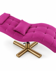 Hydraulic Curved Lash Bed – Professional Beauty Salon Treatment Chair with Gold Metal Base