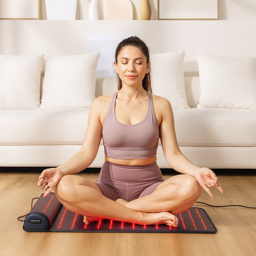 Professional Red Light Therapy Mat with Far Infrared Heat and 3D Neck Support – 675 LED