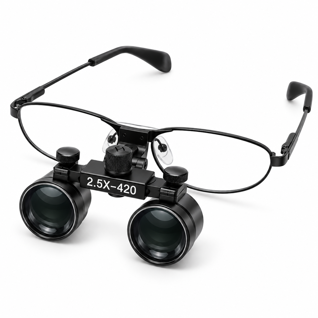 Professional 2.5X Dental Binocular Loupes – 420mm Flip-Up Magnifying Glasses
