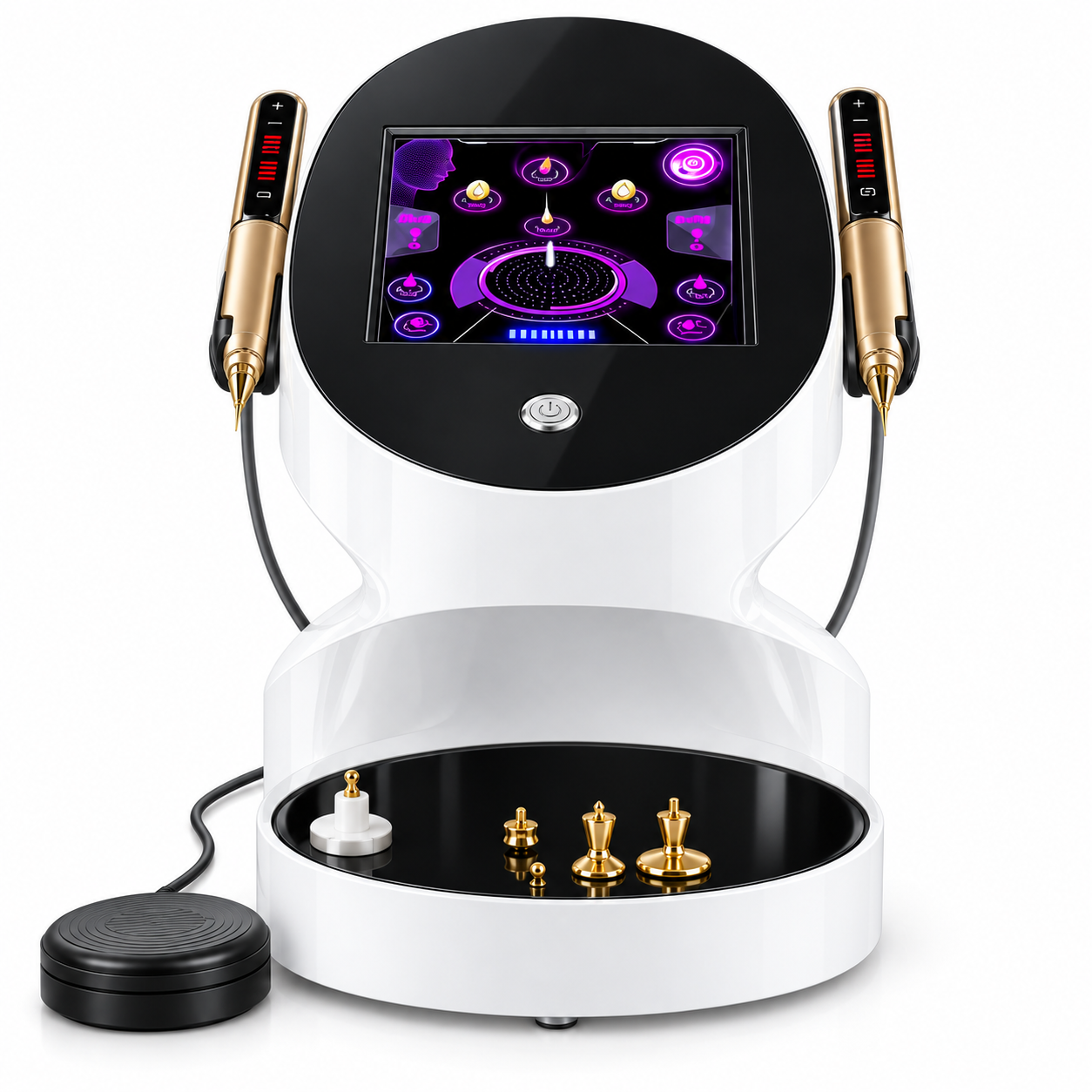 2-in-1 Ozone & Gold Plasma Facial Machine with Touchscreen and Dual Treatment Pens