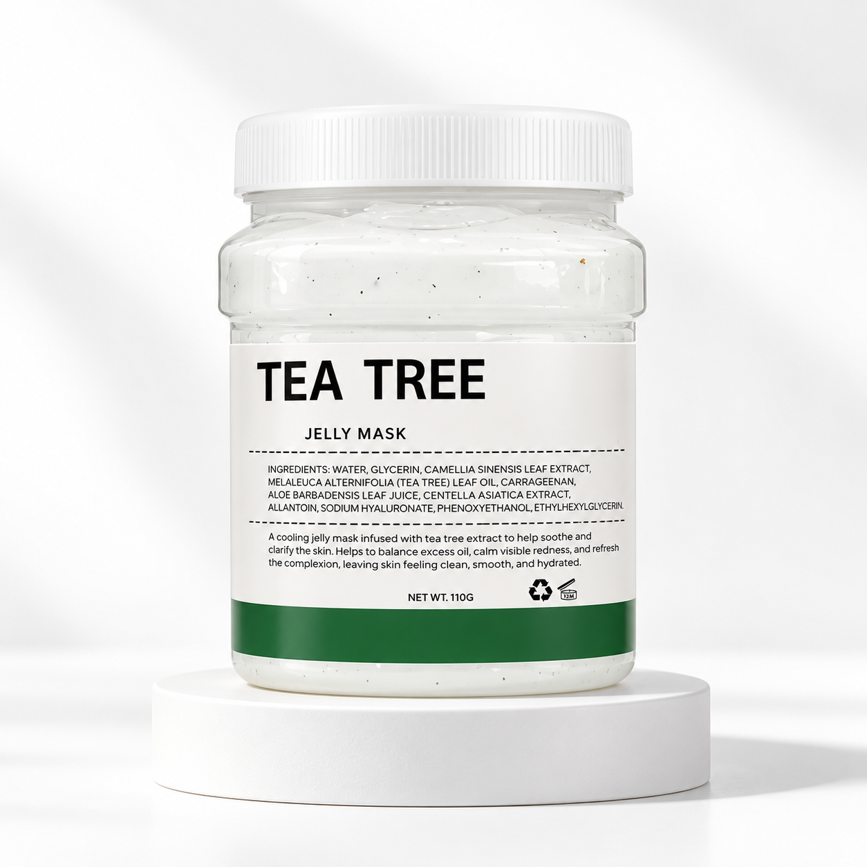 Professional Tea Tree Hydro Jelly Peel-Off Facial Mask Powder 300g / 10.6 oz – Clarifying & Purifying Spa Mask