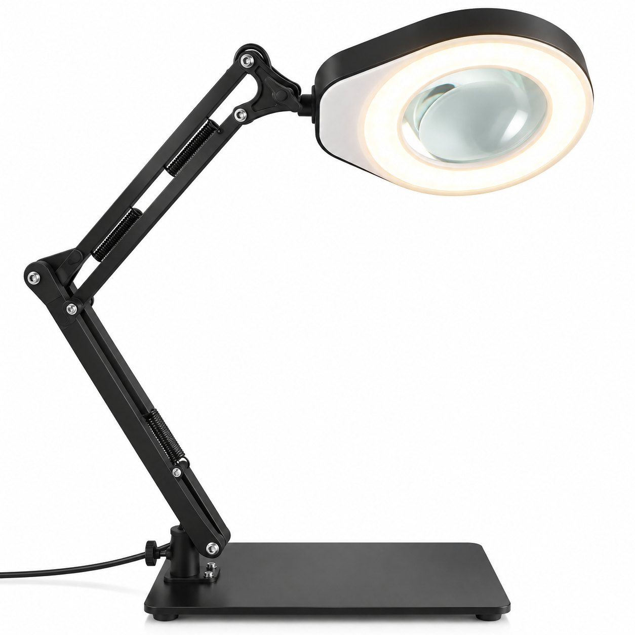 10X 20X Magnifier Lamp 3 COLORS LED Lighted Magnifier Large Base & Clamp Magnifying Glass Lamp for Repair Crafts Soldering 5.5D