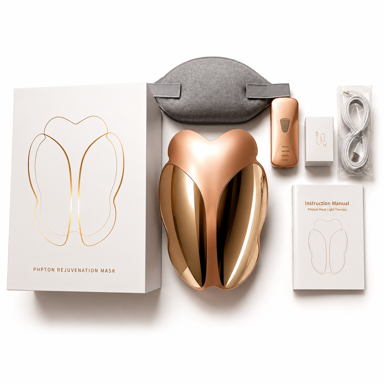 Luxury LED Face Mask Pro | 5-Wavelength Red Light & Near Infrared Beauty Device with Smart Treatment Modes