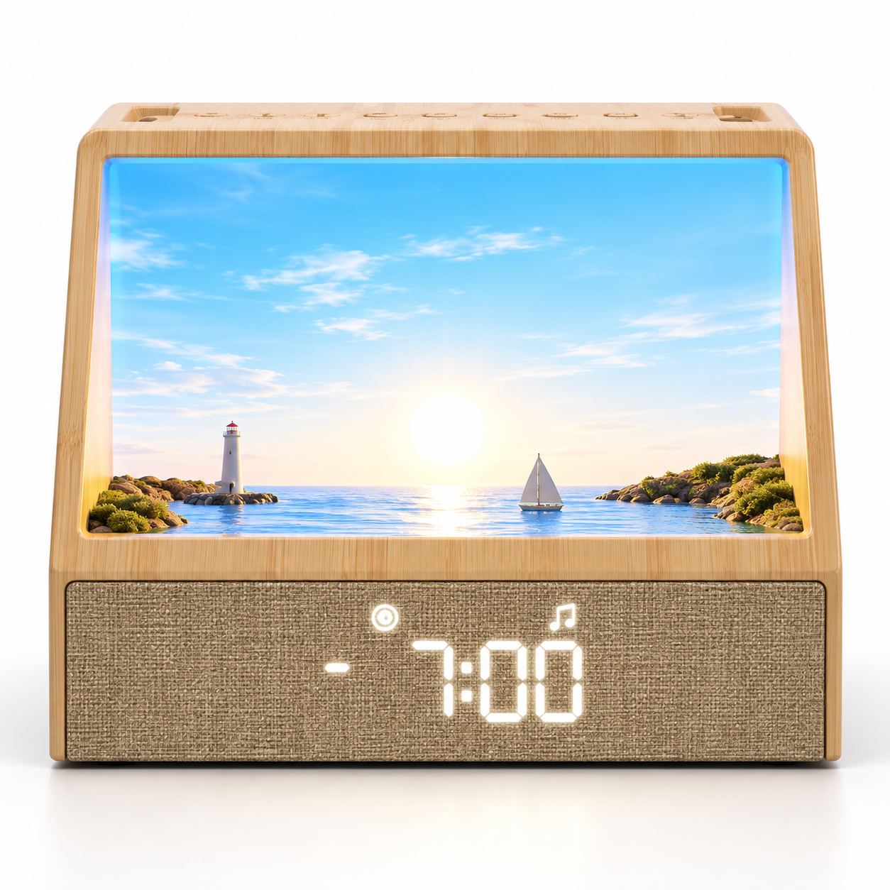 Sunrise Wake-Up Light Alarm Clock with White Noise, Night Light & Digital Clock