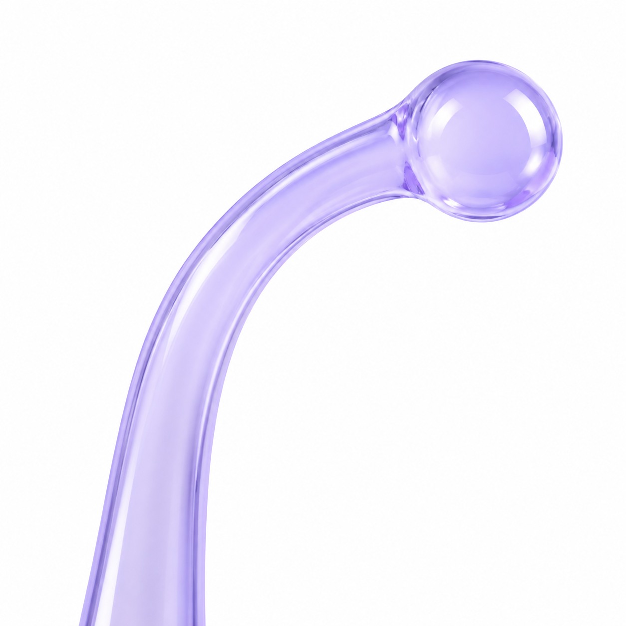 High Frequency Glass Point Electrode – Curved Purple Replacement Attachment for Facial Beauty Devices