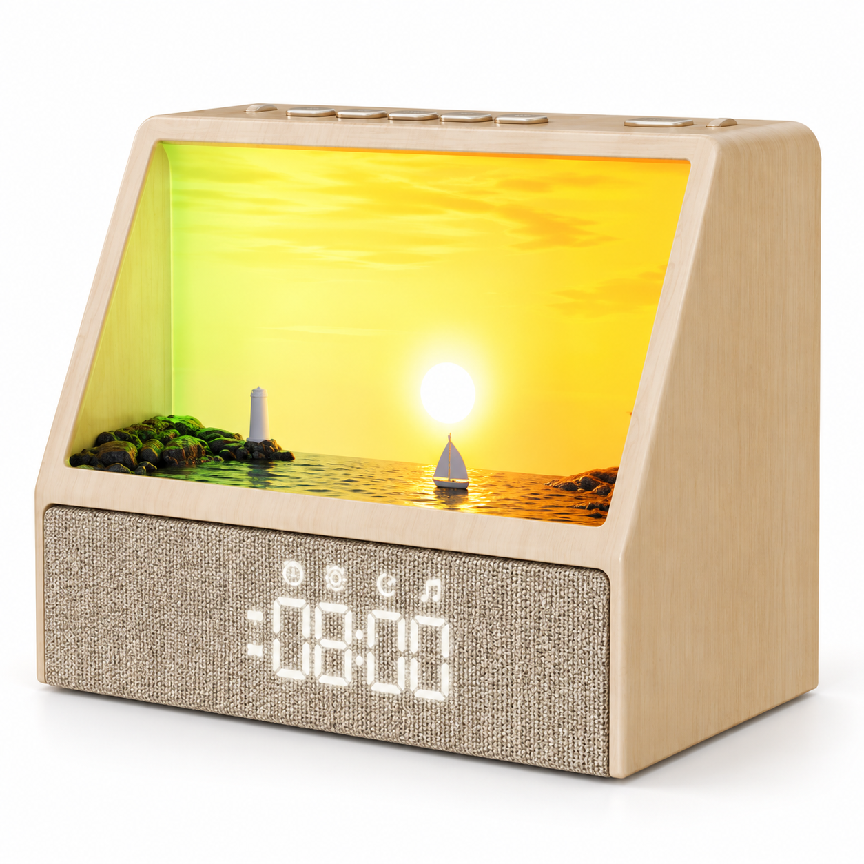 Sunrise Wake-Up Light Alarm Clock with White Noise, Night Light & Digital Clock