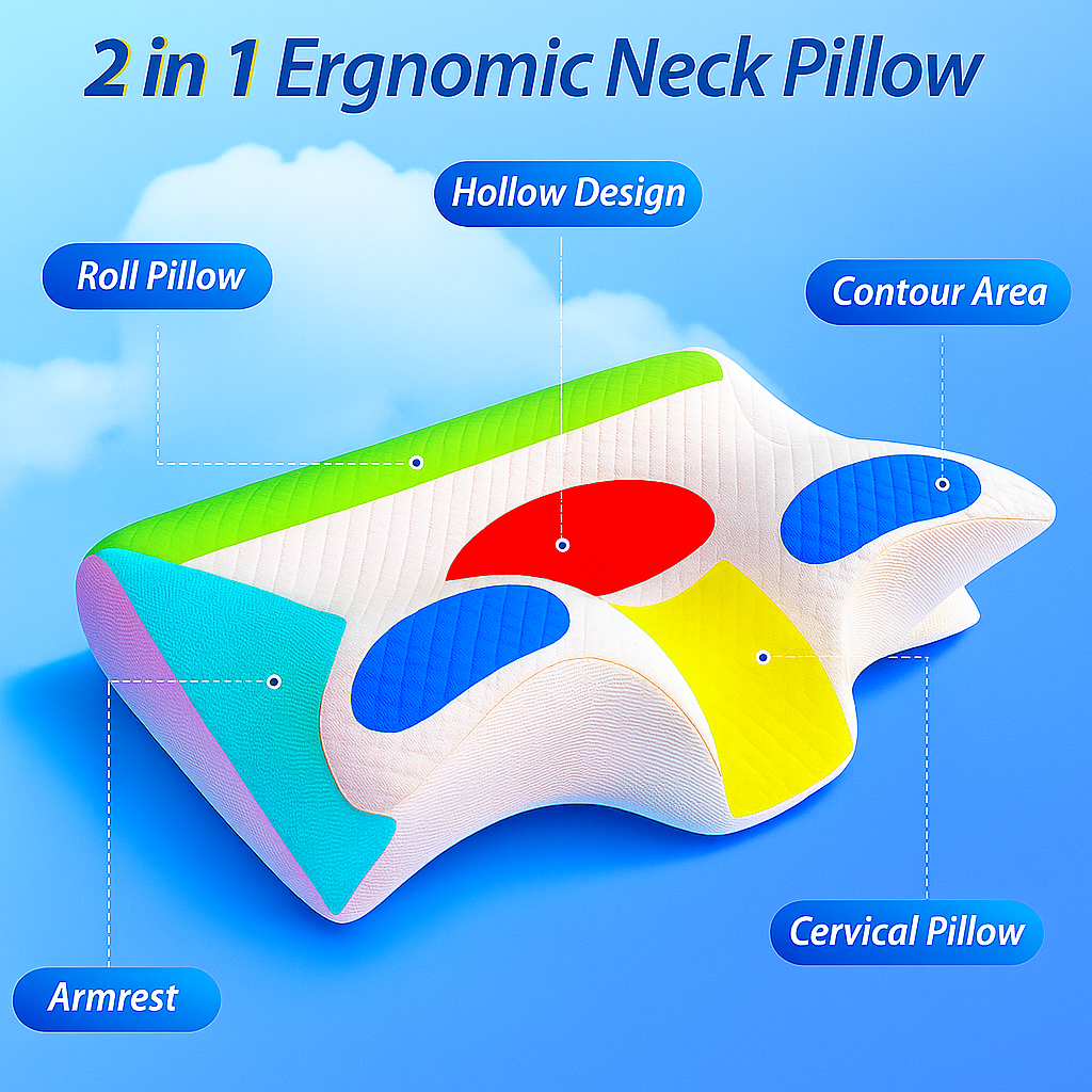 THEIA Ultimate Sleep Pro – Ergonomic Memory Foam Pillow for Neck & Spine Alignment