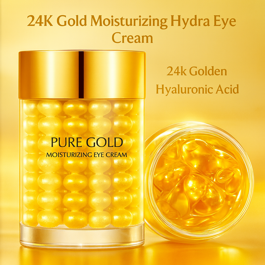 24K Gold Niacinamide Skincare Set – Anti-Aging Serum, Collagen Eye Cream & Dark Circle Remover