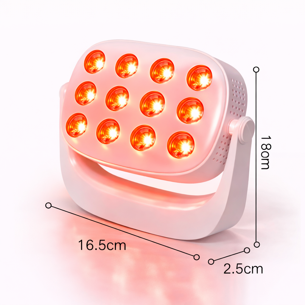 Compact Red & Near-Infrared LED Light Panel – 12 LEDs, 660nm & 850nm
