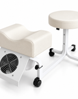 Professional Pedicure Footrest & Technician Stool Set with Dust Collector Fan