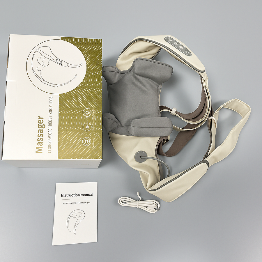THEIA Shiatsu Neck and Shoulder Massager – Heated Back Massager U-Shape Deep Kneading Electric Massage Pillow for Neck, Waist, Leg, and Body Relief