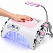 4-in-1 Professional Nail Station – 54W UV LED Lamp, 25,000 RPM Nail Drill & Dust Collector