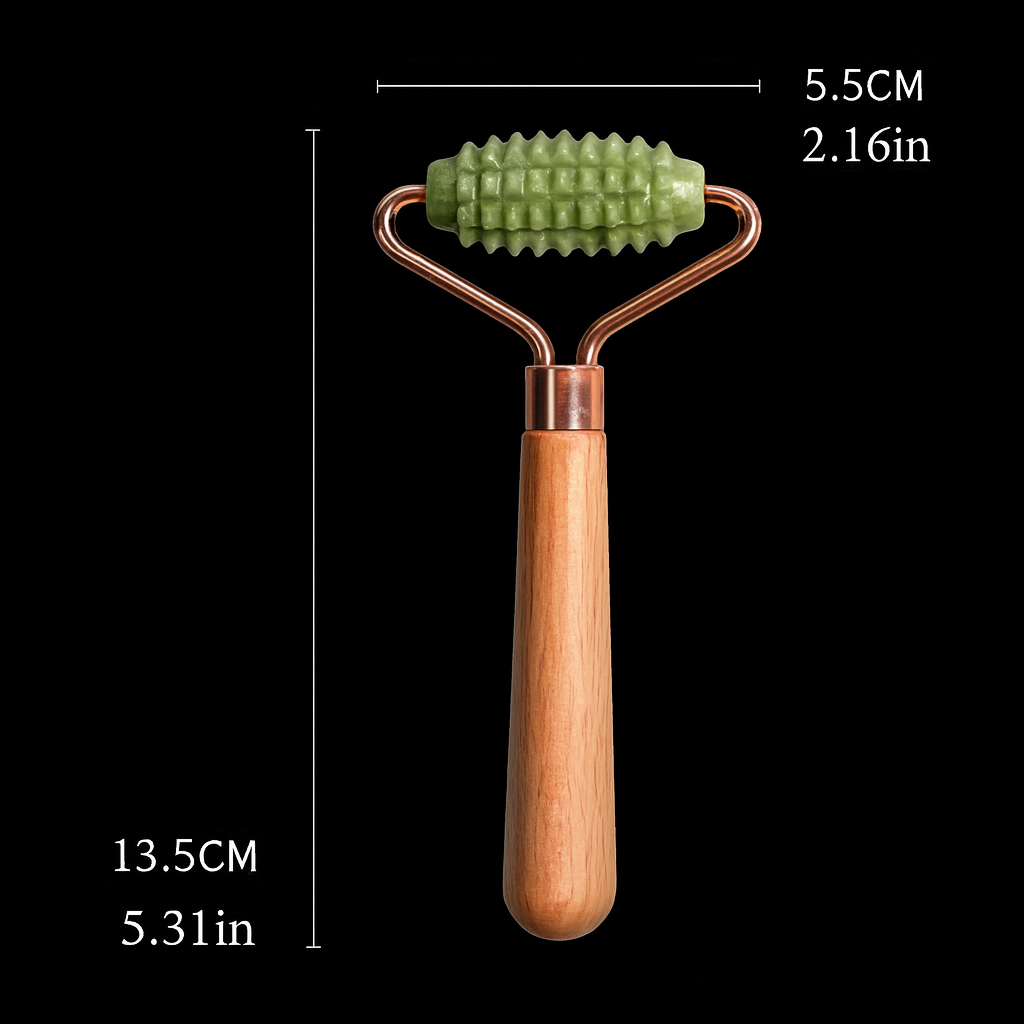 Wooden Handle Face Massager – Natural Rejuvenation Tool for Radiant Skin