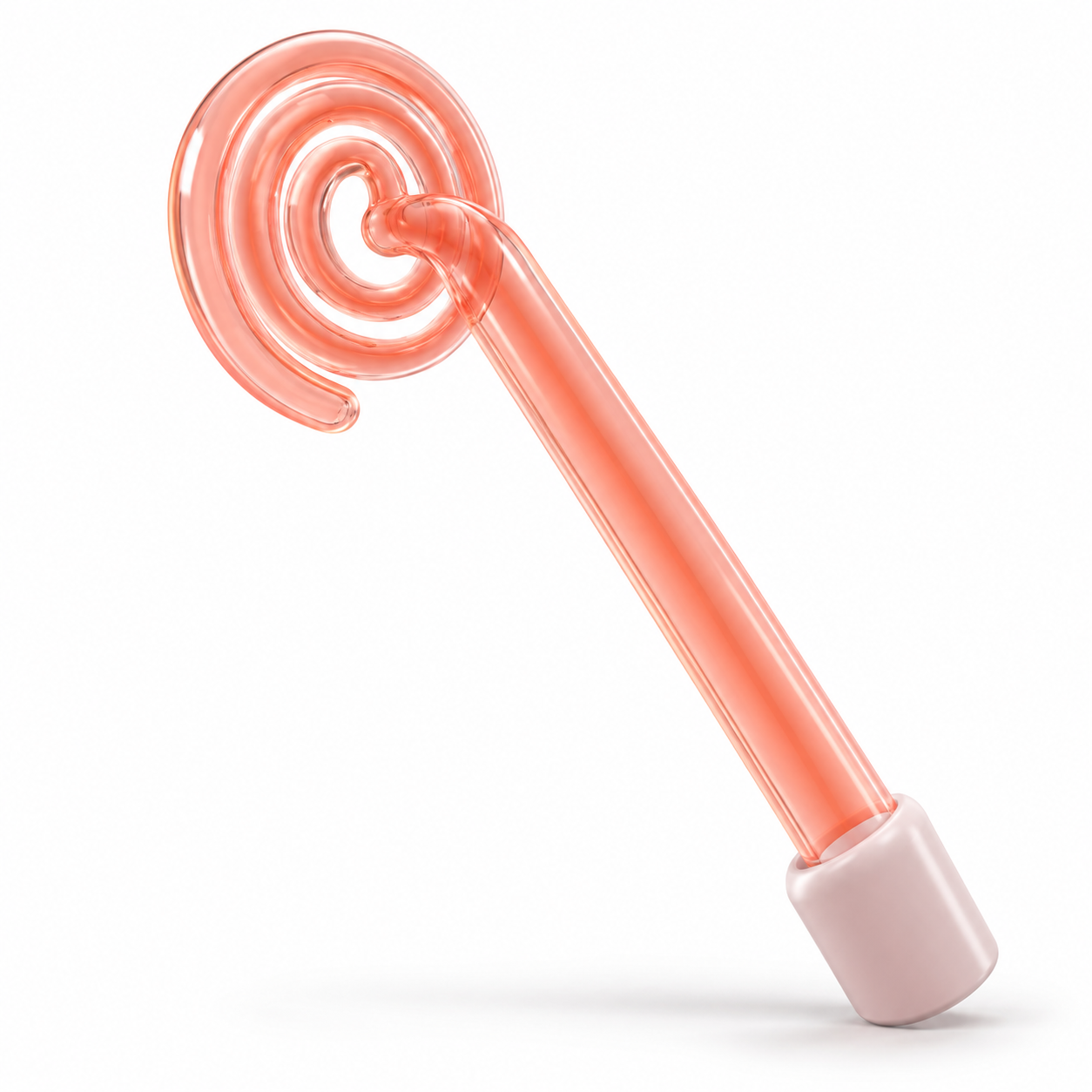 High Frequency Glass Spiral Coil Electrode – Orange Replacement Attachment for Facial & Beauty Devices
