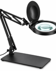 10X 20X Magnifier Lamp 3 COLORS LED Lighted Magnifier Large Base & Clamp Magnifying Glass Lamp for Repair Crafts Soldering 5.5D