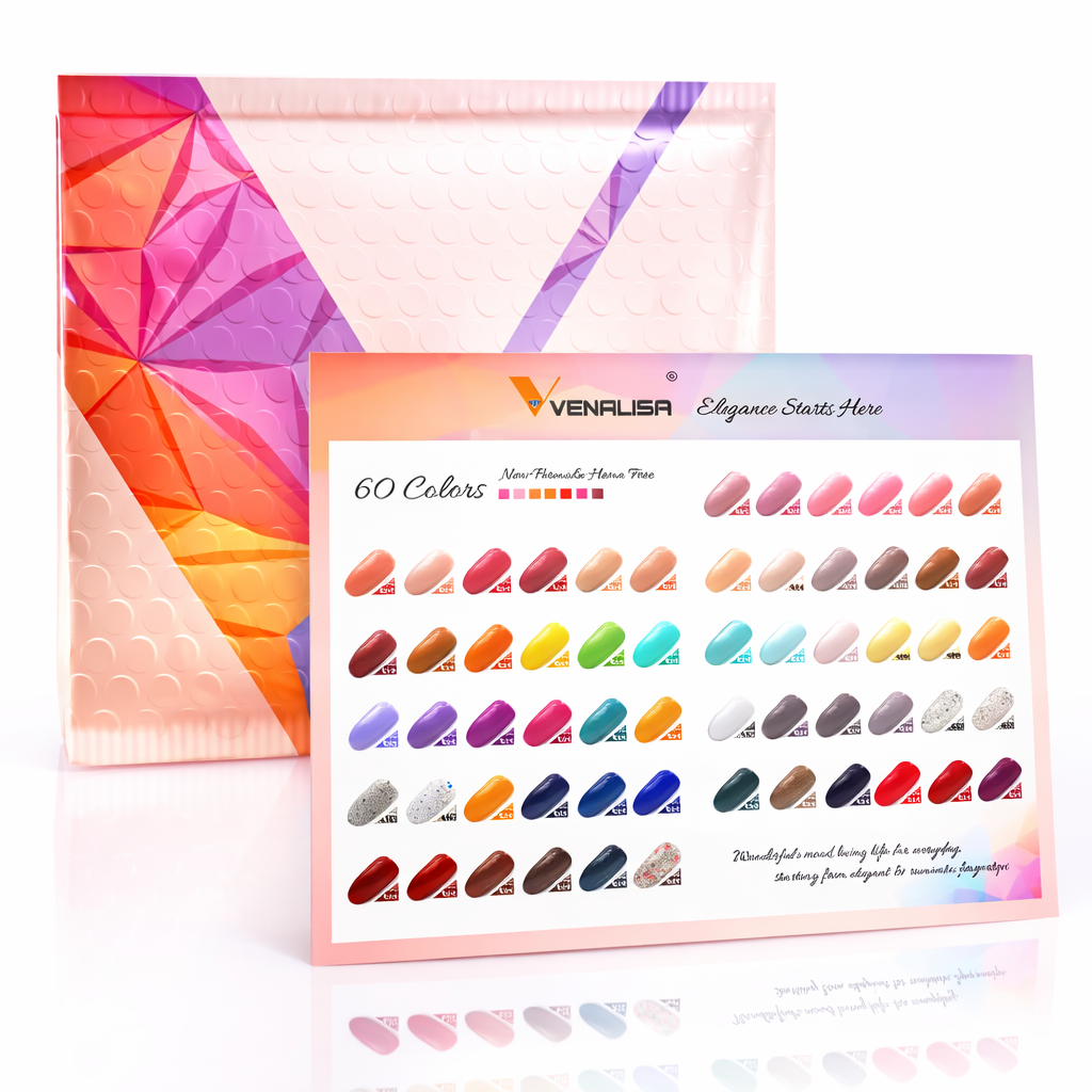 Color VIP4 Gel Polish Kit – HEMA & TPO Free Nail Art Gel Set 60 Colors