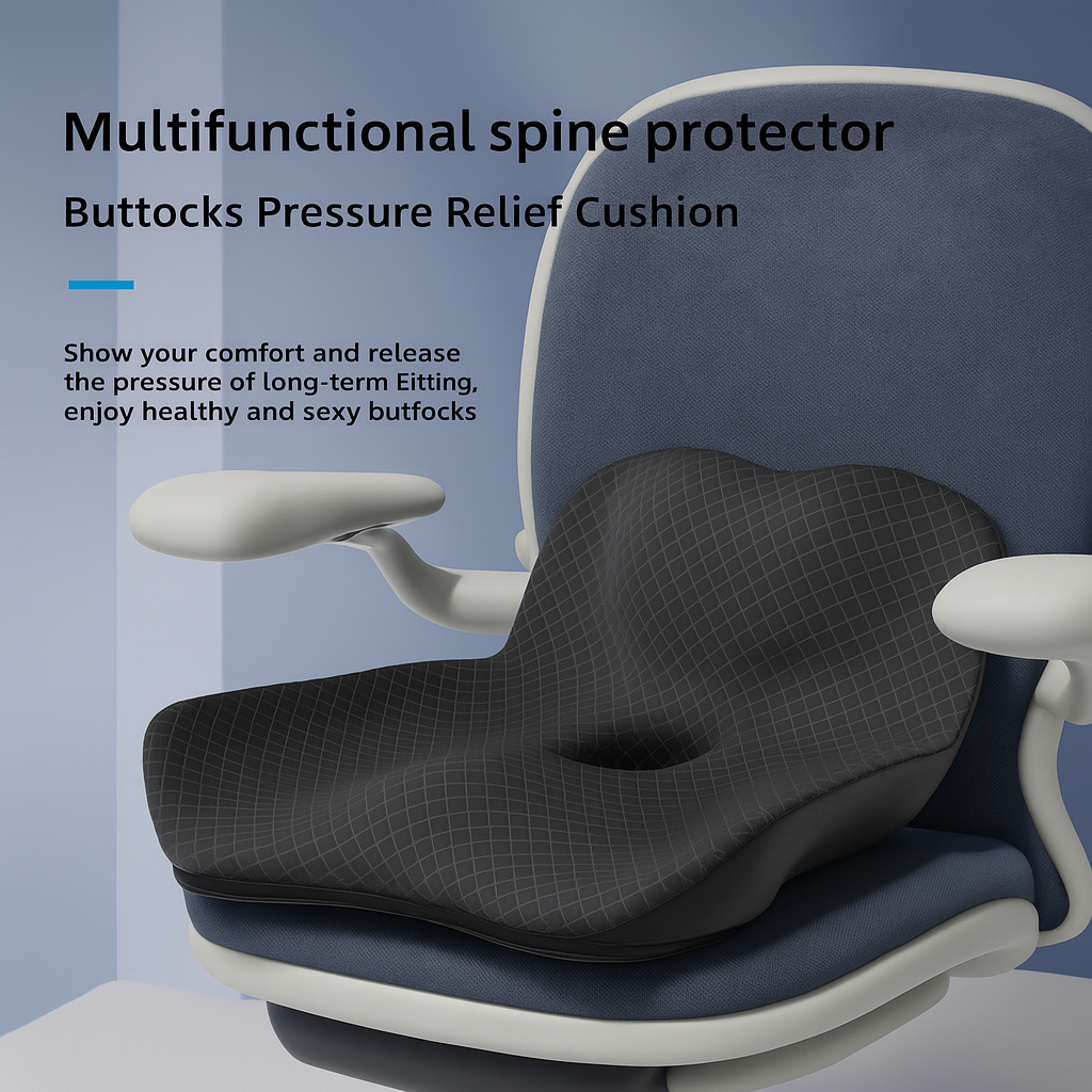 Orthopedic Memory Foam Seat Cushion for Comfortable Sitting