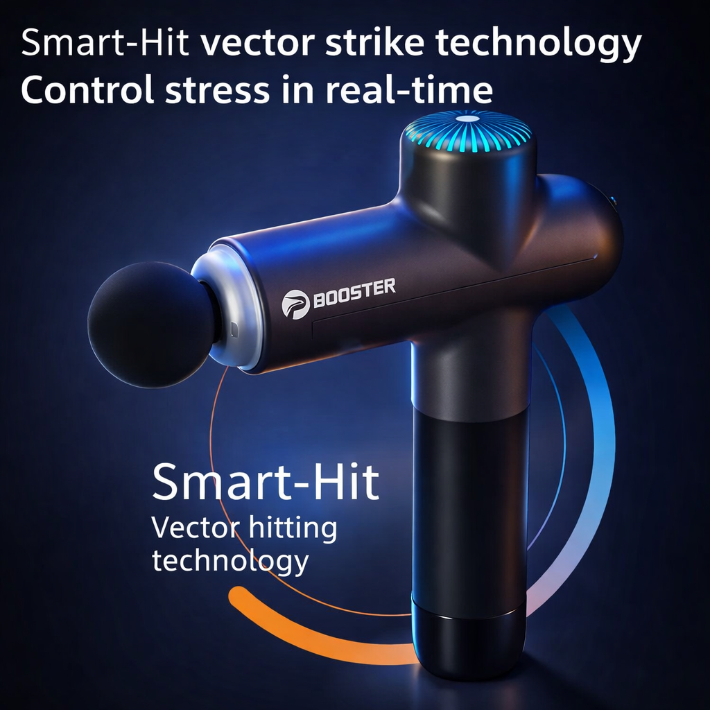 Booster Percussion Massage Gun – Electric Muscle Massager for Recovery & Relaxation