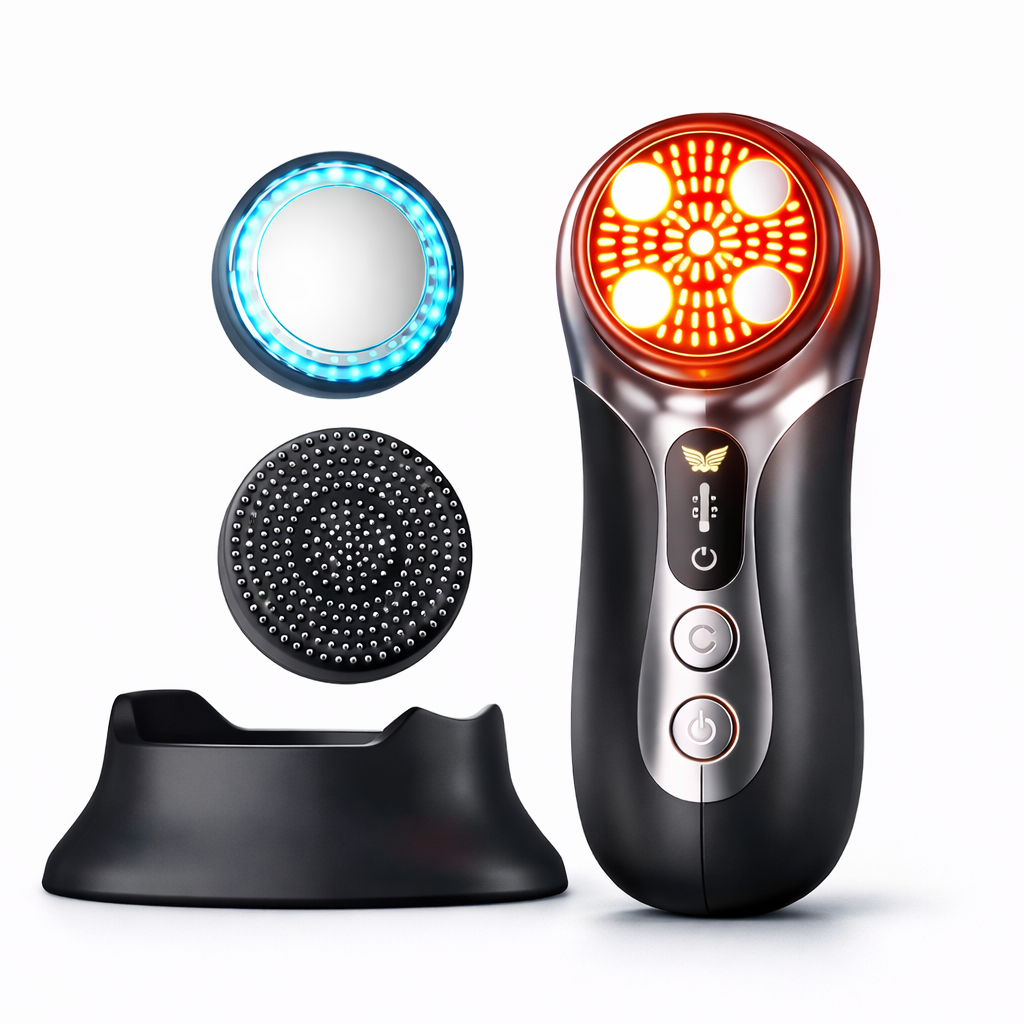 Ultra Facial Therapy PRO – Red & Blue Light Facial Machine for Wrinkle Reduction & Acne Treatment