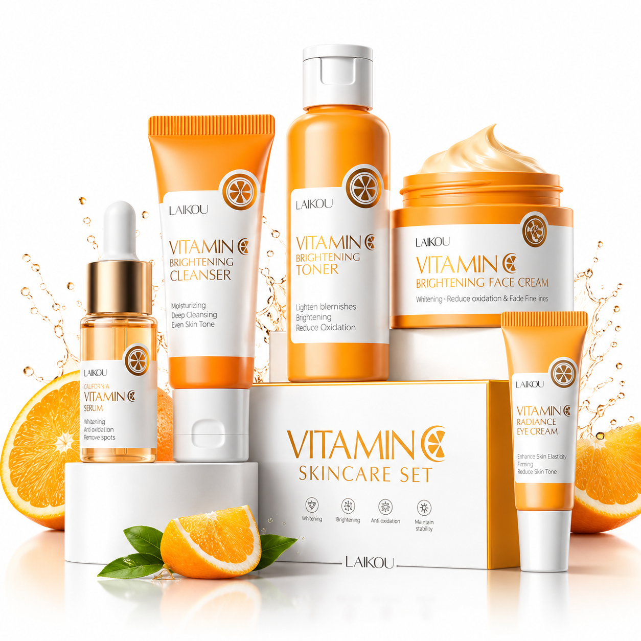 Vitamin C Skincare Set – 5-Piece Daily Facial Care Collection