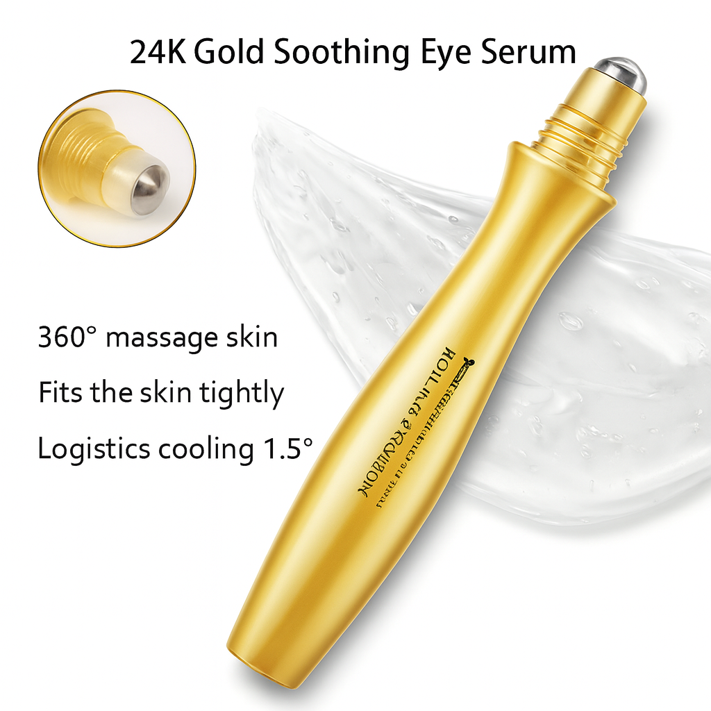 24K Gold Niacinamide Skincare Set – Anti-Aging Serum, Collagen Eye Cream & Dark Circle Remover