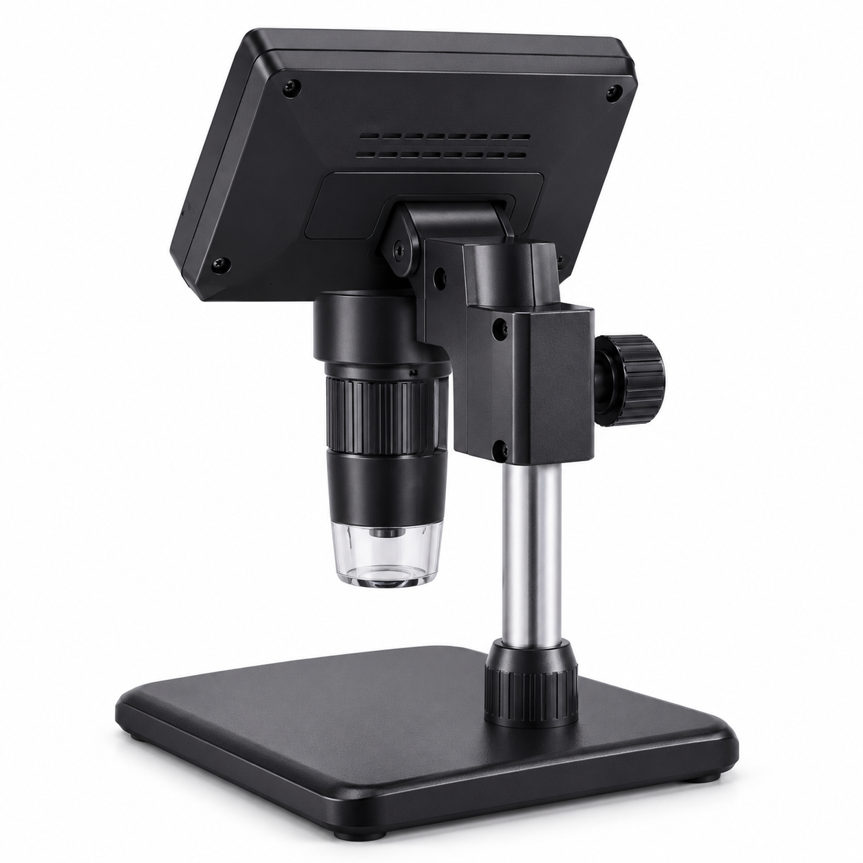Professional 4.3" IPS Digital Microscope – 50X–1600X Magnification, 2MP Camera, 1080P Display, Adjustable LED Lighting & PC Connection