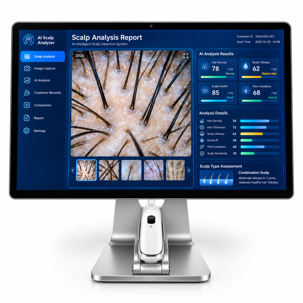 AI Scalp Analyzer T1 – Intelligent Hair & Scalp Analysis System