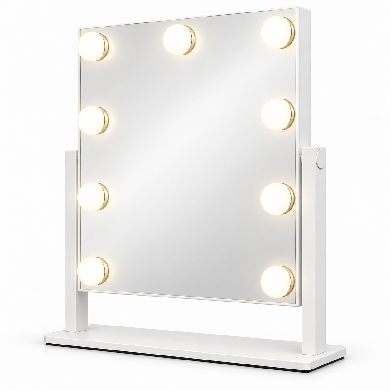 Professional LED Makeup Mirror with 3-Color Lighting, Detachable 10X Magnifying Mirror, Touch Control & 360° Rotation