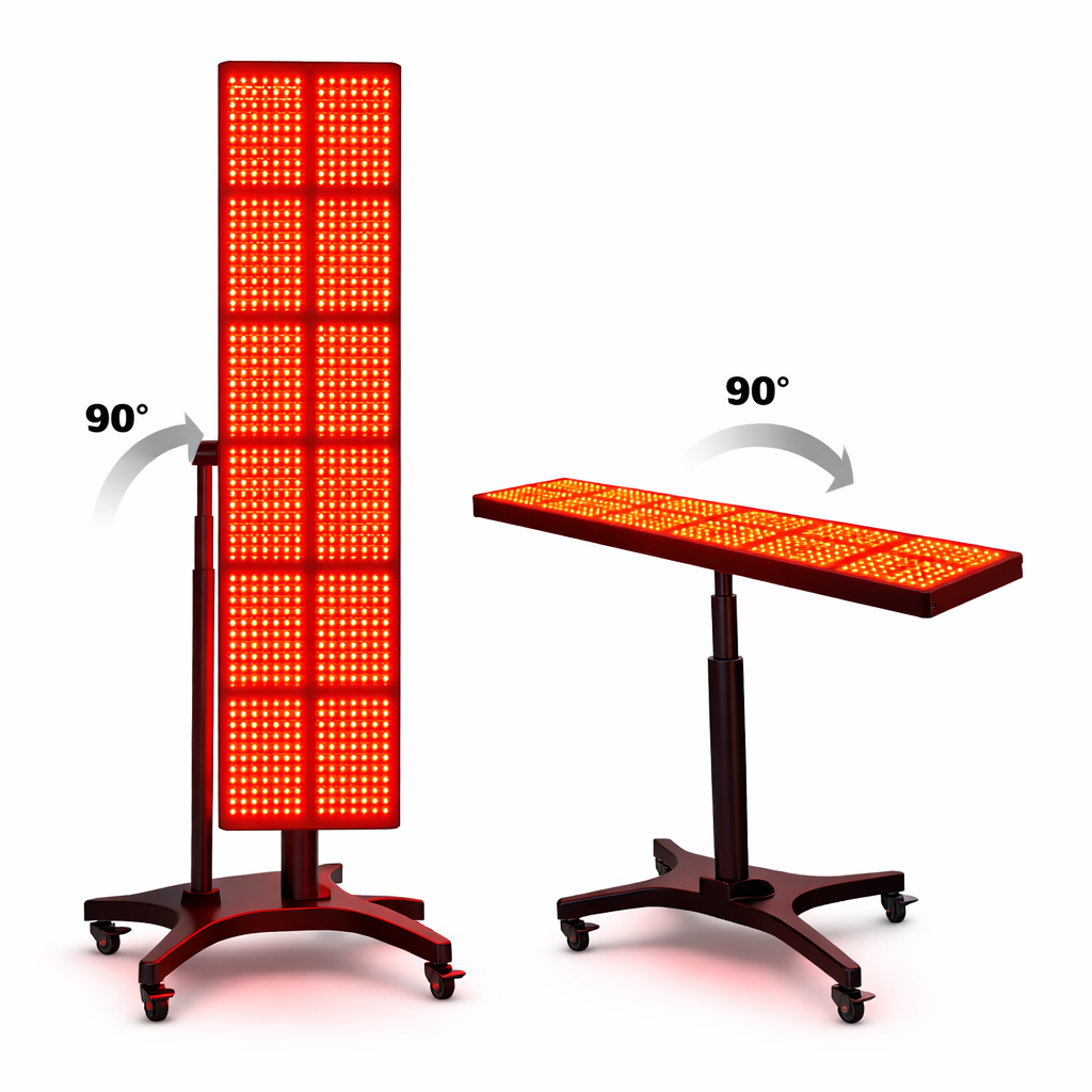 Full Body Red & Near-Infrared LED Light Therapy Panel – 630/660/810/830/850 nm – 840 LEDs – Electric Height-Adjustable Stand