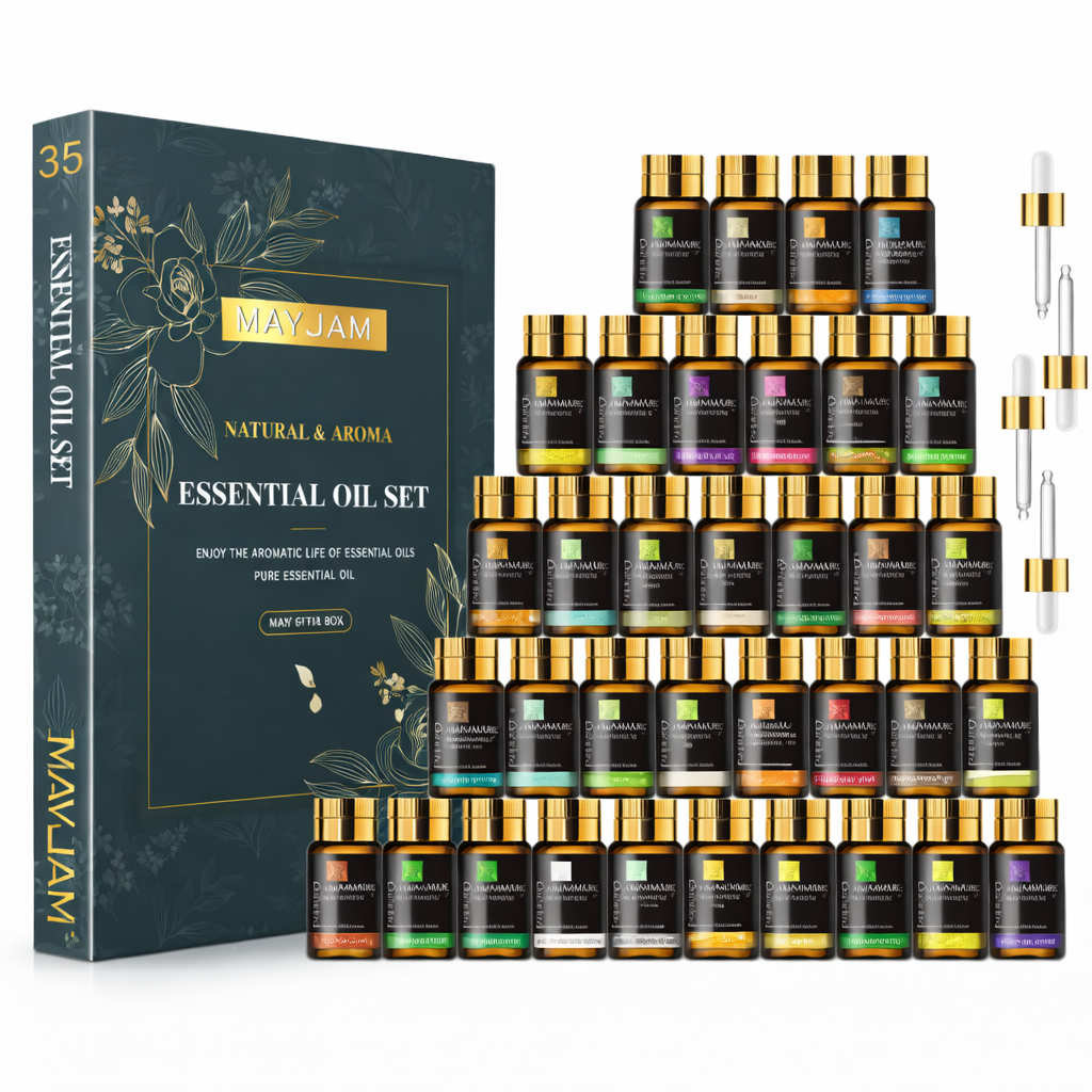 35pcs Essential Oils Set for Diffuser & Aromatherapy – Pure Fragrance Oils for Candles, Massage, Air Freshener & DIY Gifts