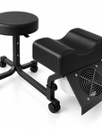 Professional Pedicure Footrest & Technician Stool Set with Dust Collector Fan