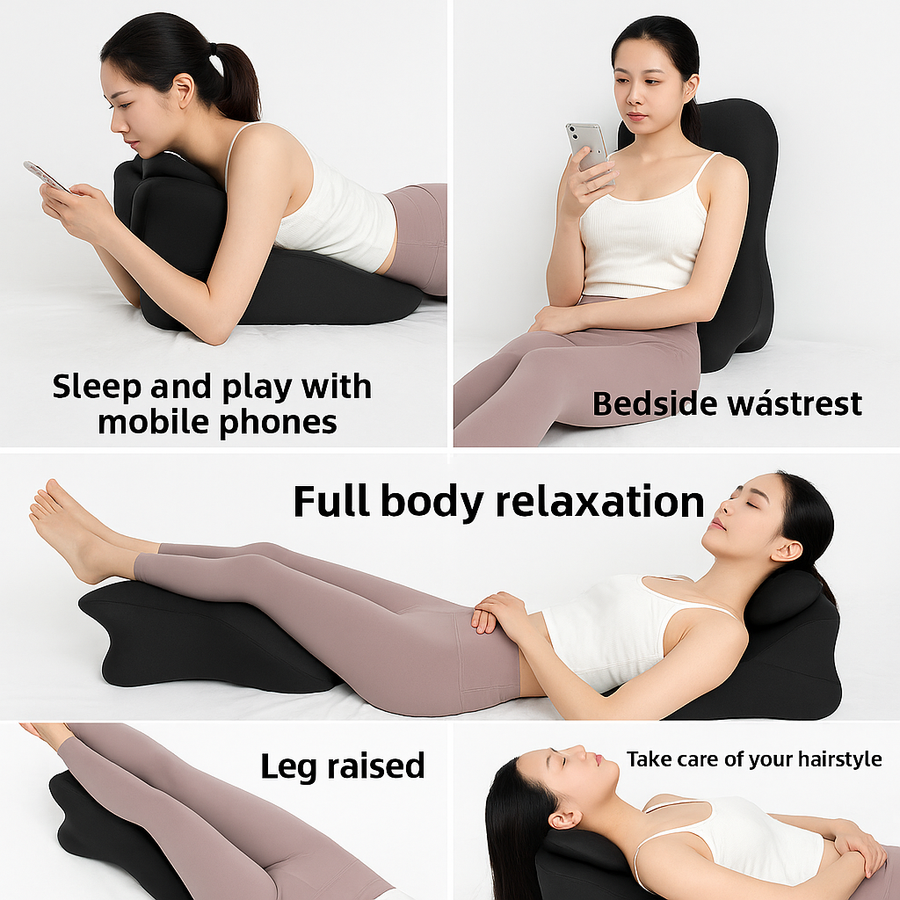 THEIA Ergonomic Memory Foam Support Pillow for Sleeping, Reading, Phone Use and Prone Resting – Neck, Chest, and Leg Backrest Cushion
