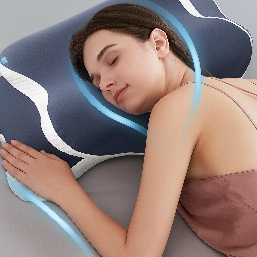 Memory Foam Cervical Pillow – Ergonomic Neck Support Pillow for Better Sleep & Spine Alignment