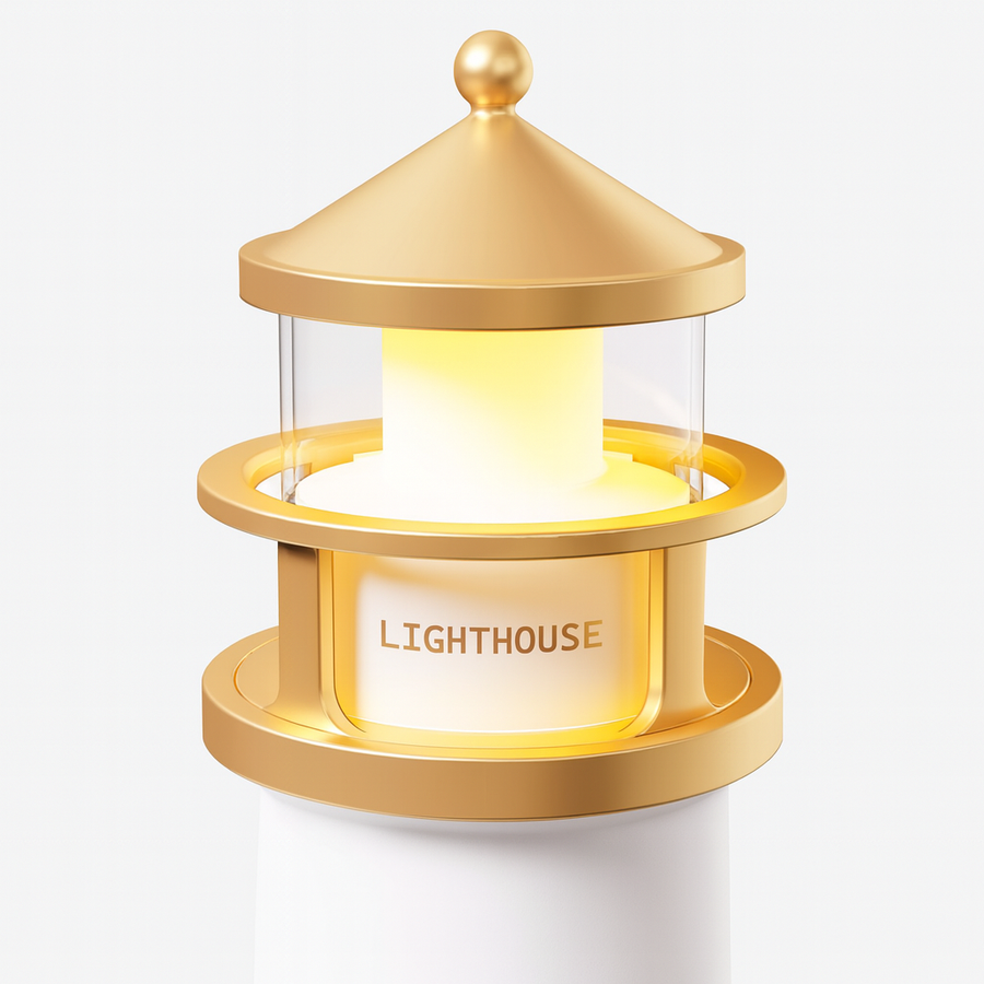 Theia Lighthouse Moon Projection Lamp – Motion Sensor Night Light with Bluetooth Music